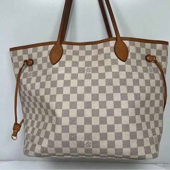 Authentic Louis Vuitton Damier Azur Neverfull MM Tote Bag - Picture 5 of 15